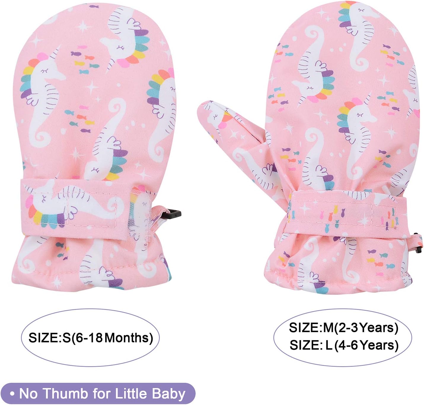 American Trends Lined Fleece Toddler Mittens