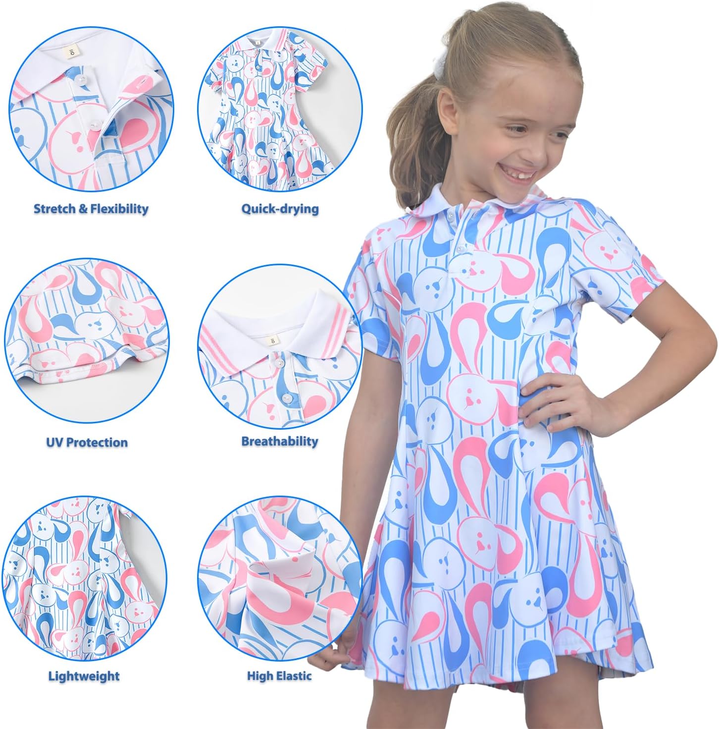 ASEGI Girls Active Sport Dress Durable Stylish Functional