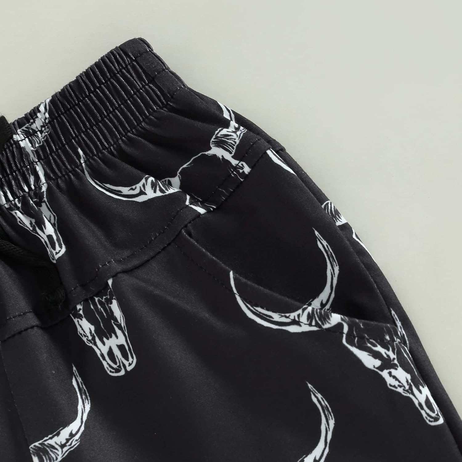 Perfect Baby BoyCow Head Print Elastic Waist Joggers