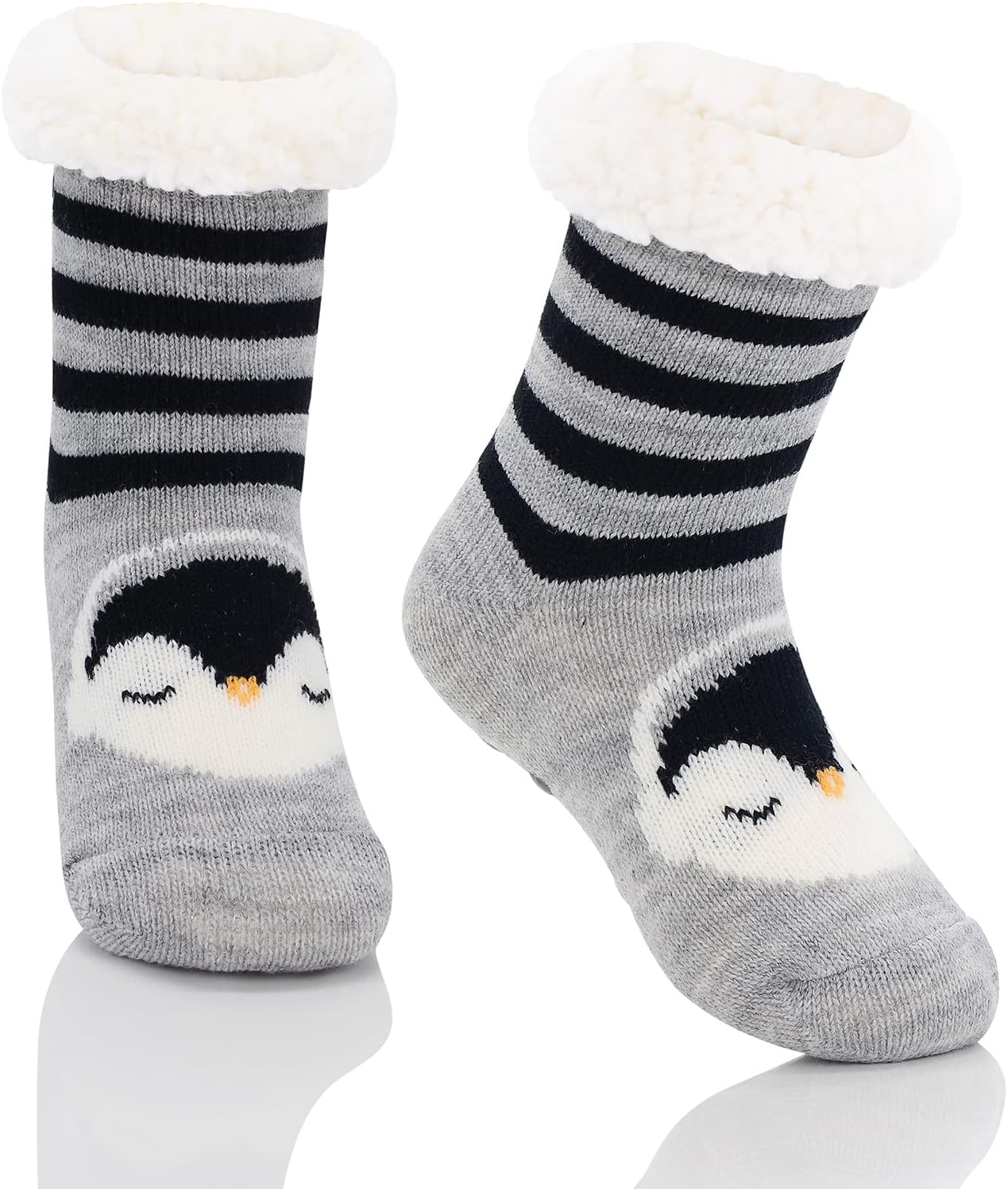 American Trends Fuzzy Winter Socks for Girls Non-Skid Thick
