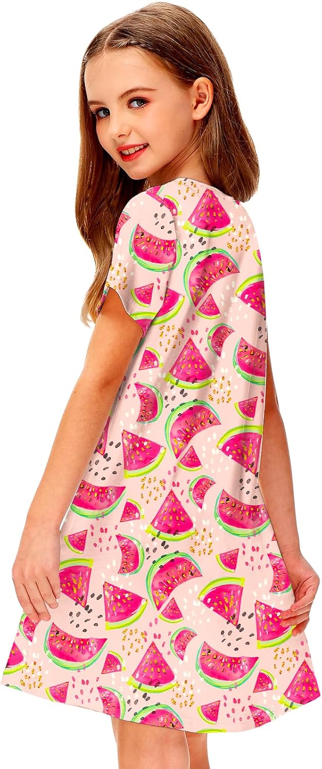 Girls Hawaiian T-shirt Dress 5-14 Years