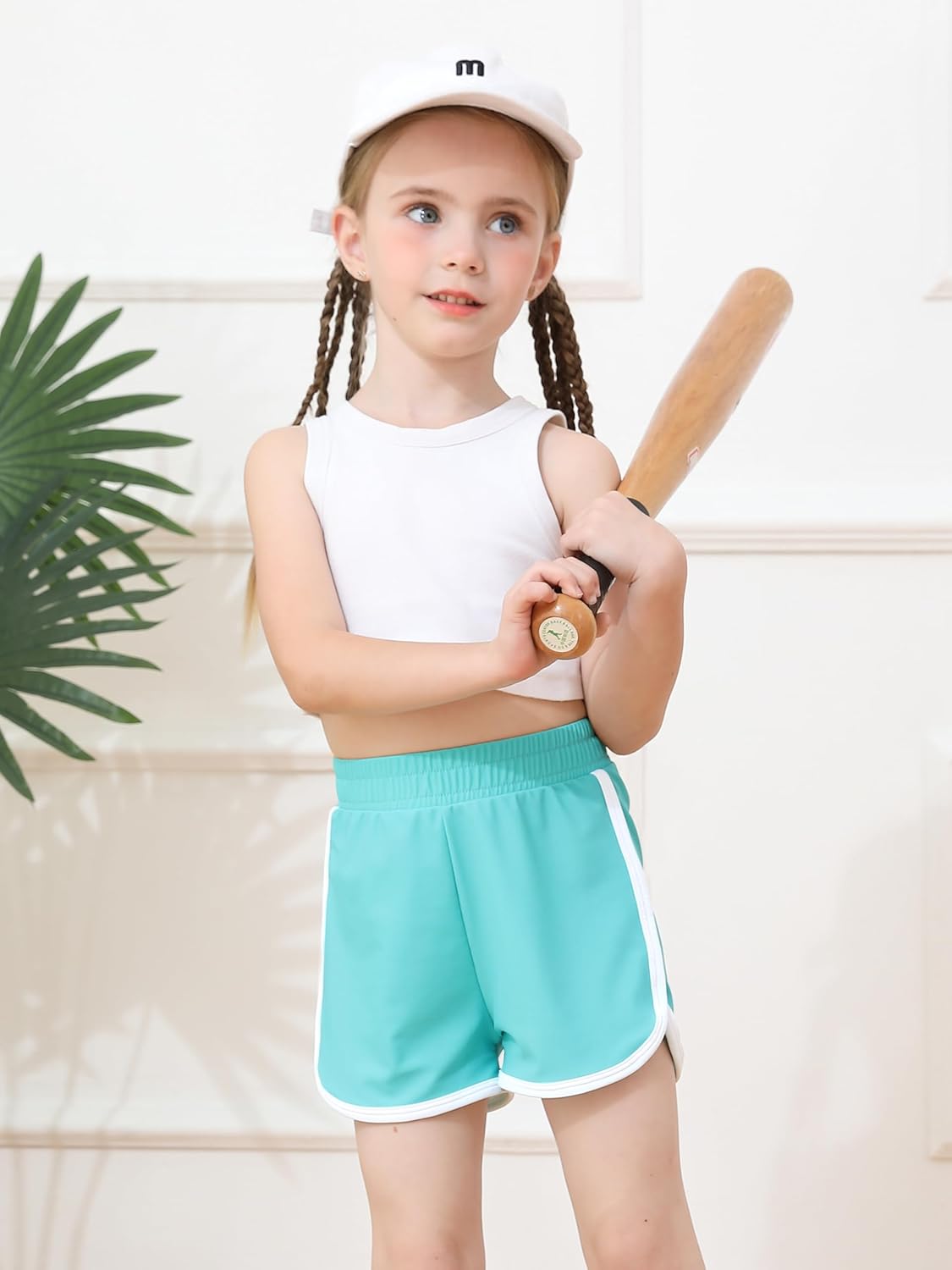 Resinta 4-Piece Toddler Girls Active Running Shorts Quick Dry Comfortable