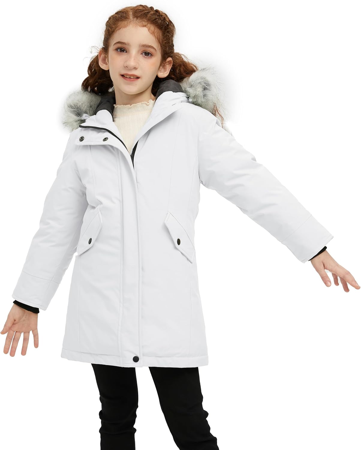 Winter Coat for Girls Warm Windproof Waterproof Outdoor Activity
