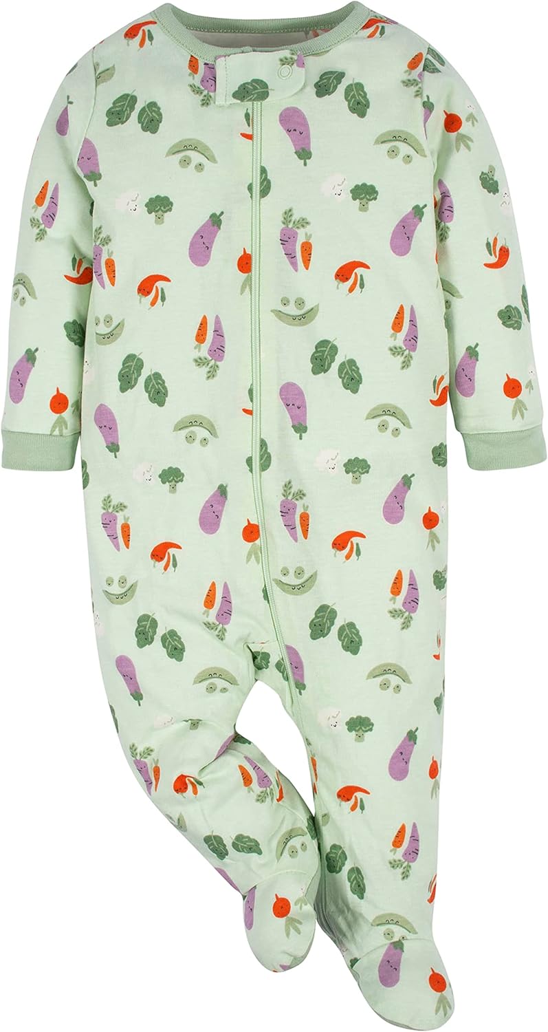 4-Pack Sleep N Play Footies for Newborns Gerber Essential Birthwear