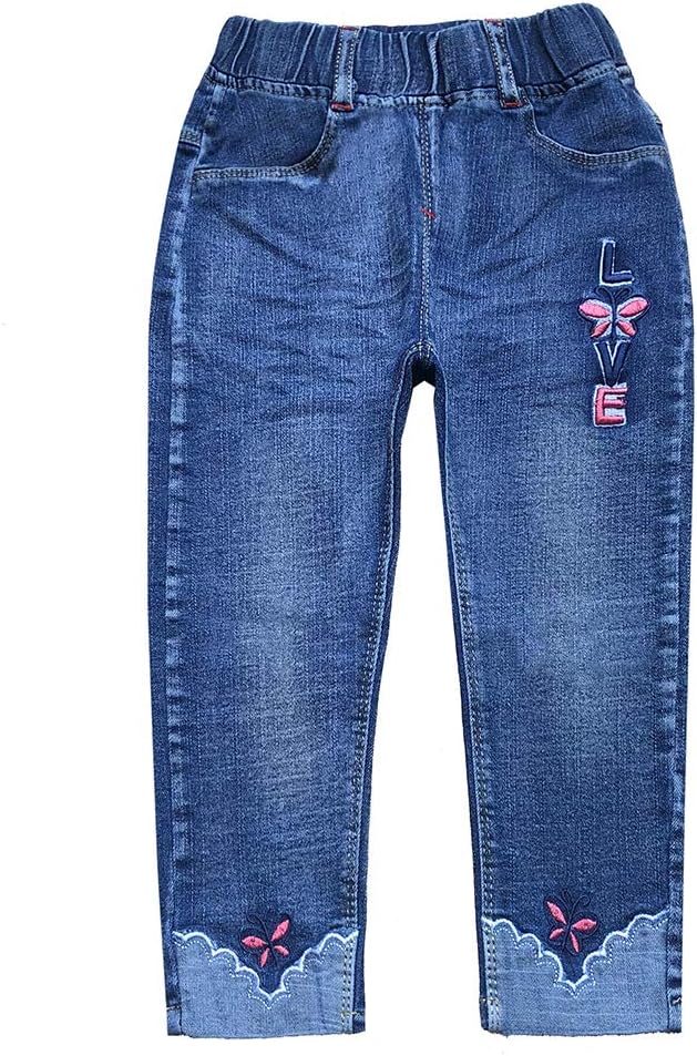 Little Ones Design Peacolate Embroidery Jeans 4-9T