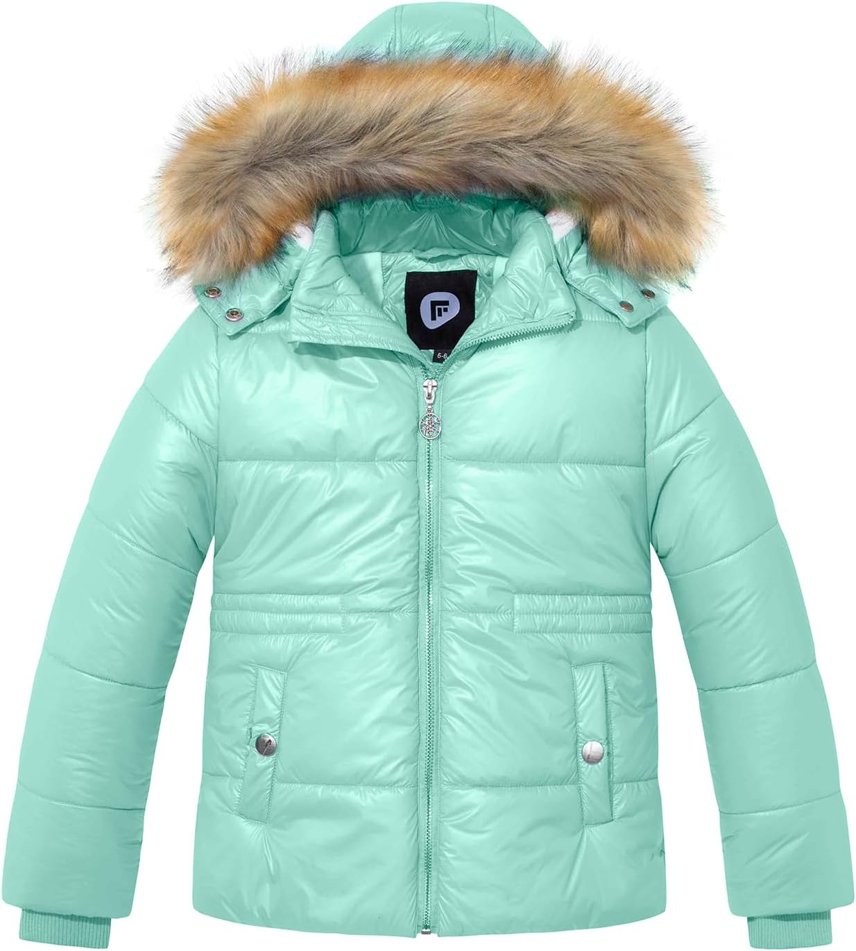 Garemcy Girls Metallic Winter Coat Warm Waterproof Cozy