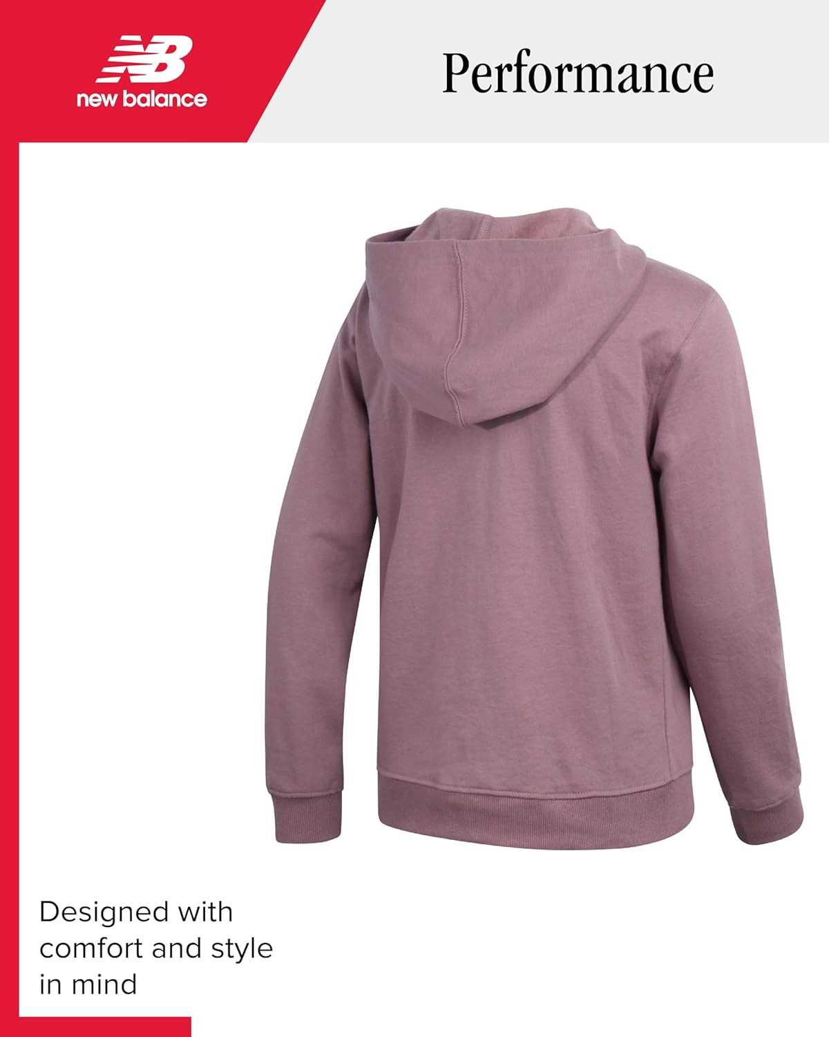 New Balance Girls Performance Fleece Zip-Up Sweatshirt