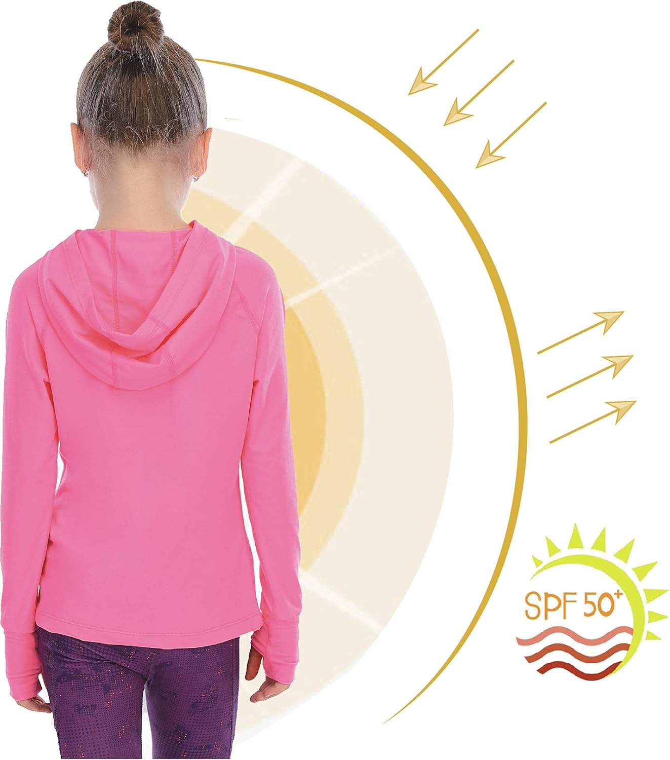 Girls Athletic Hoodie - Sun Protection Style and Comfort
