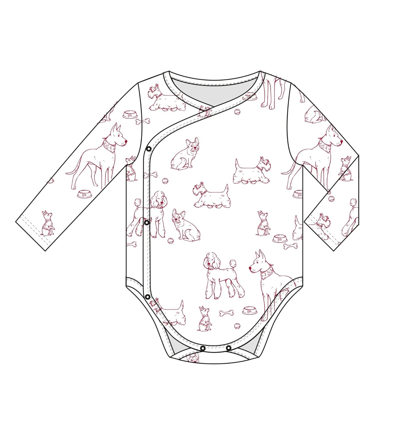 Marcela Cute Dog Bodysuit Pant Set
