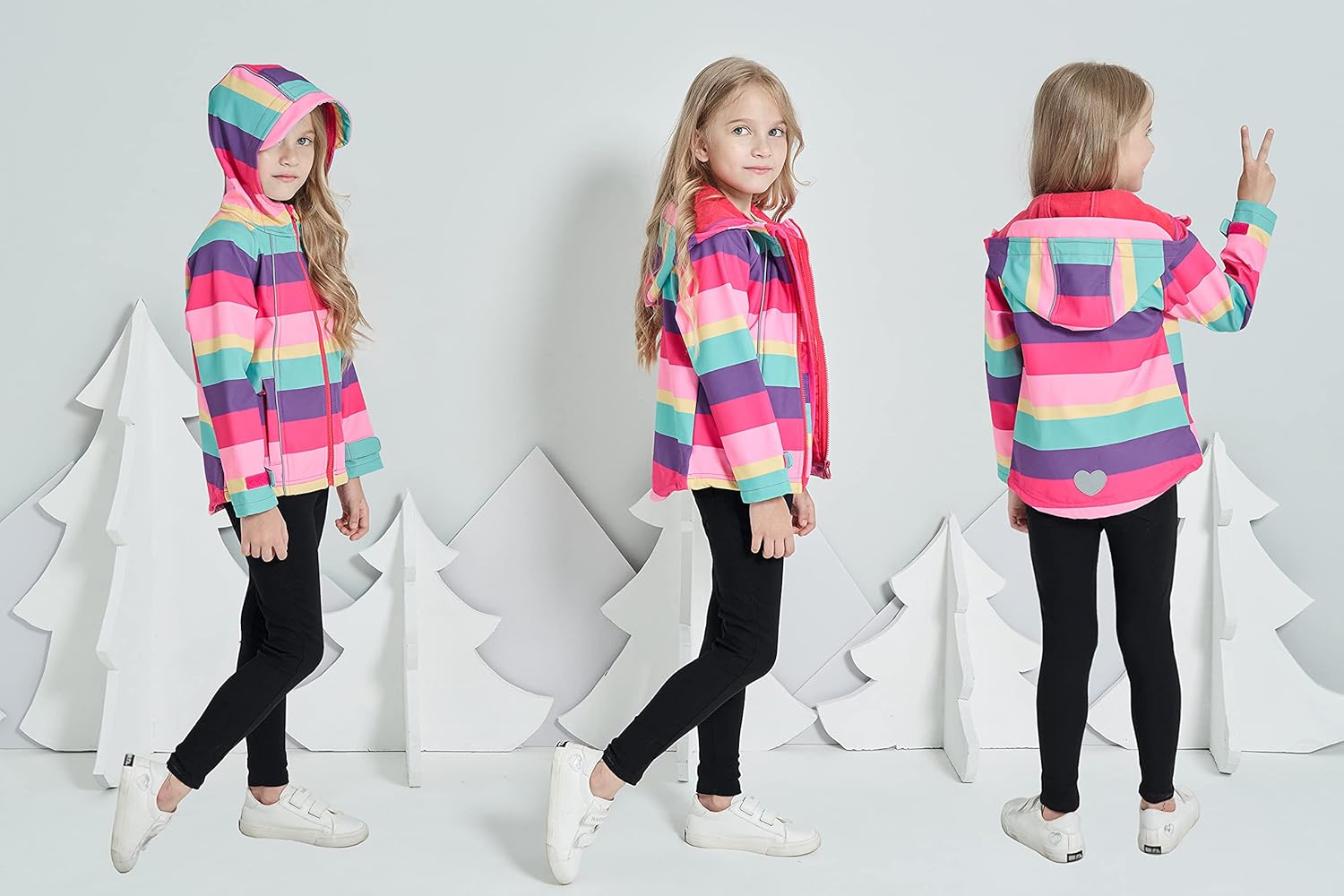 Hiheart Girls Fleece Softshell Jacket