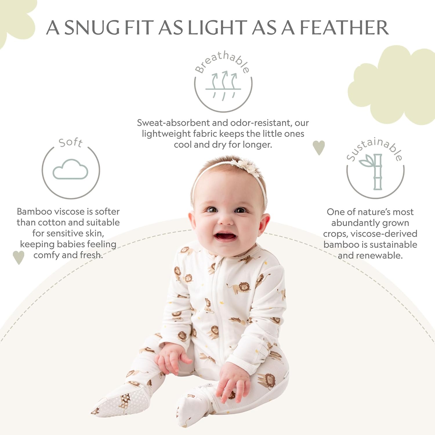 Bamboo Little Soft Baby Pjs Cozy Bamboo Footies for Newborns