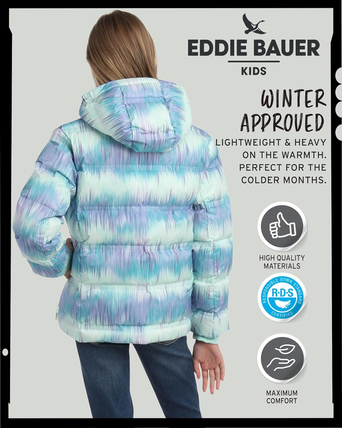 Eddie Bauer Girls Winter Jacket Comfortable Warm