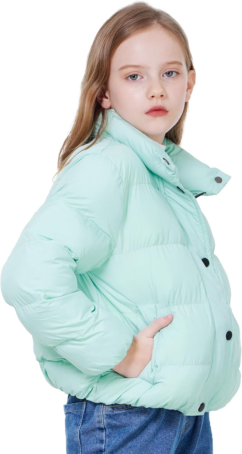 WULFUL Girls Winter Puffer Jacket - Lightweight Warm and Tear-Resistant