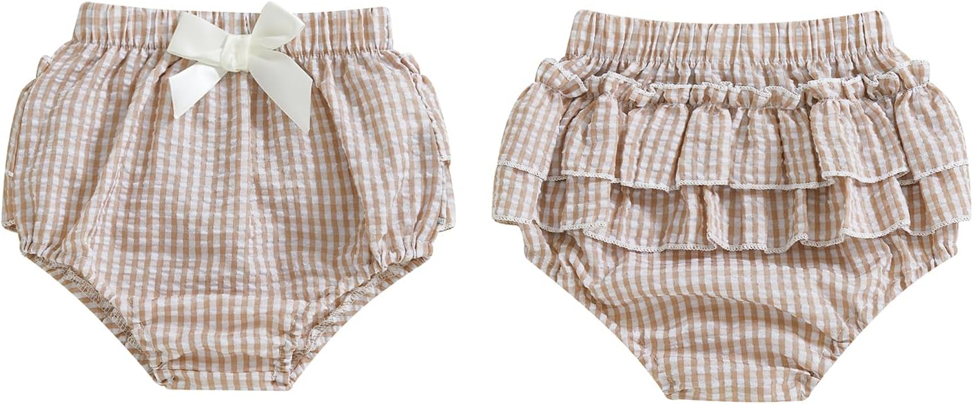 Plaid Gingham Diaper Cover Bloomers for Baby Boy Girl