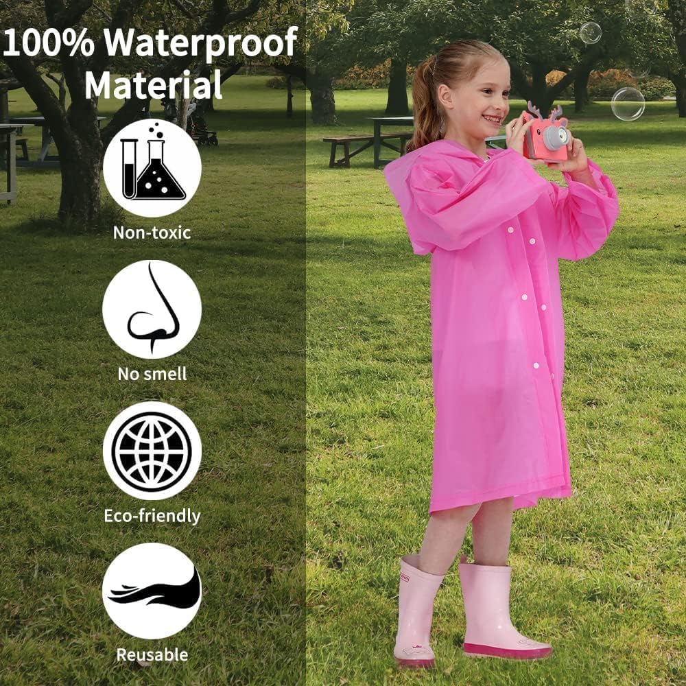 Opret 2-Piece Reusable Rain Coats for Kids