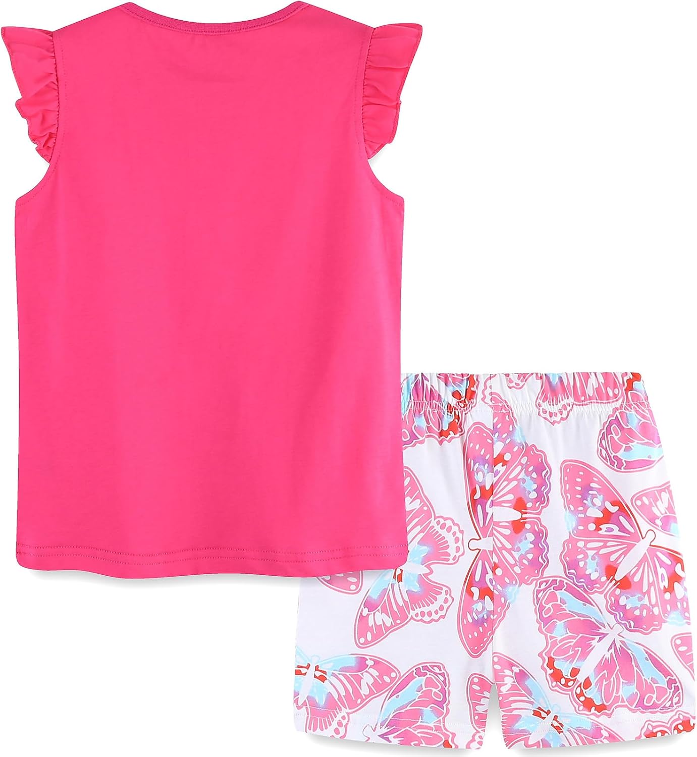 Frogwill Little Girls 2-Piece Playwear Set with Bow and Applique