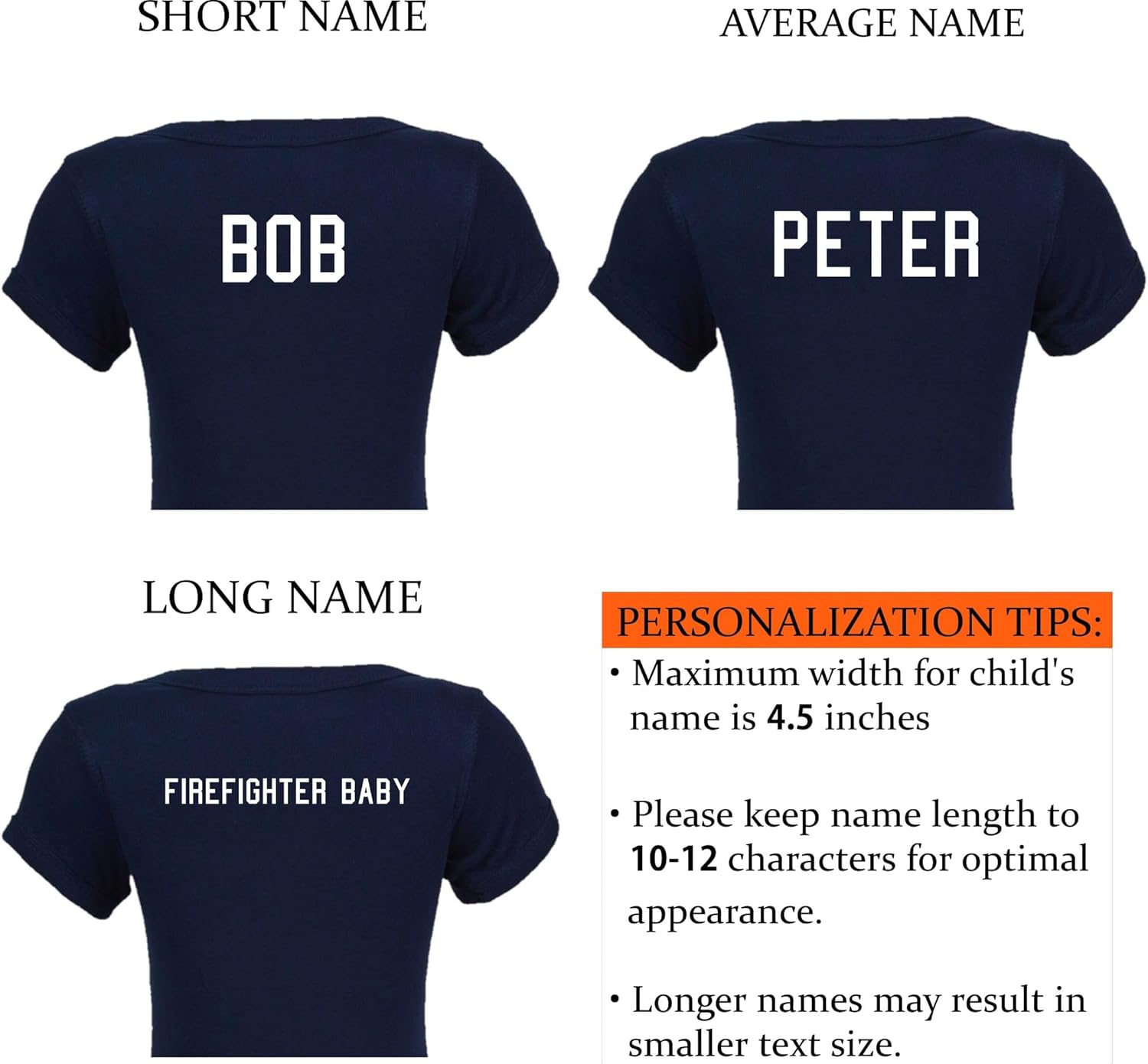 Firefighter Name Personalized Black 2-Piece Baby Outfit