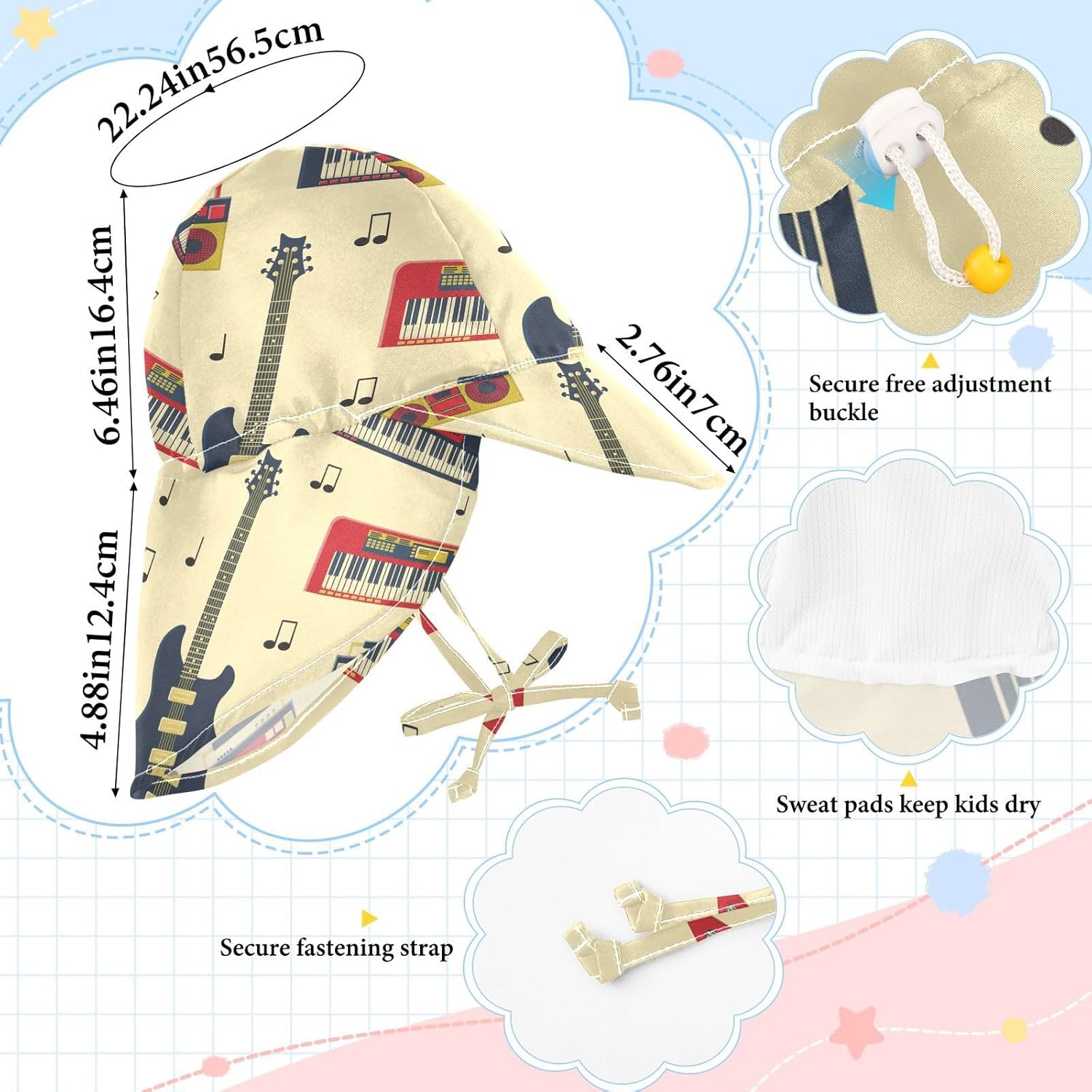Sun Protection with Style Adjustable Baby Hat for Toddler