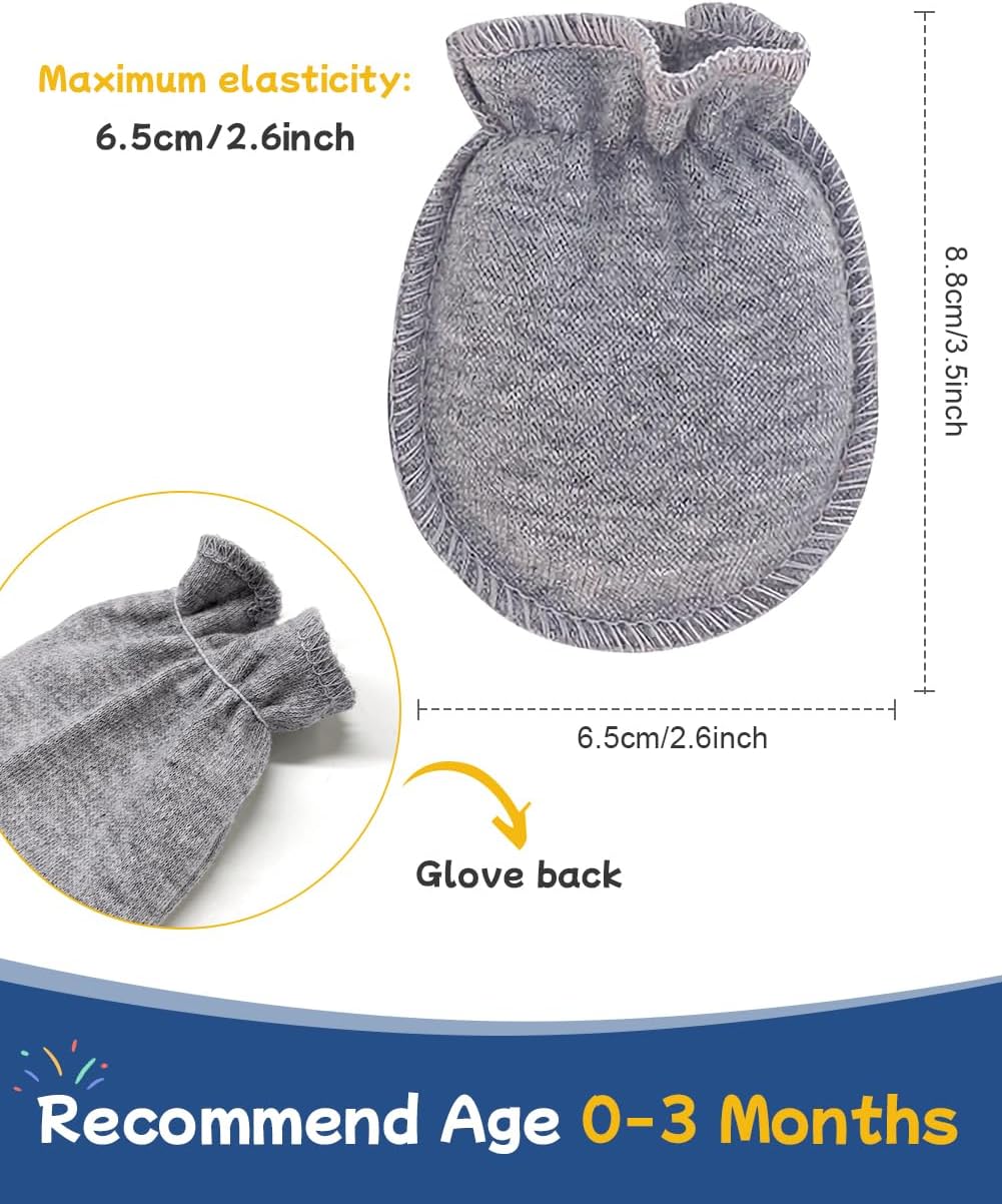 ZURLEFY Cute Baby mittens newborn no scratch gloves
