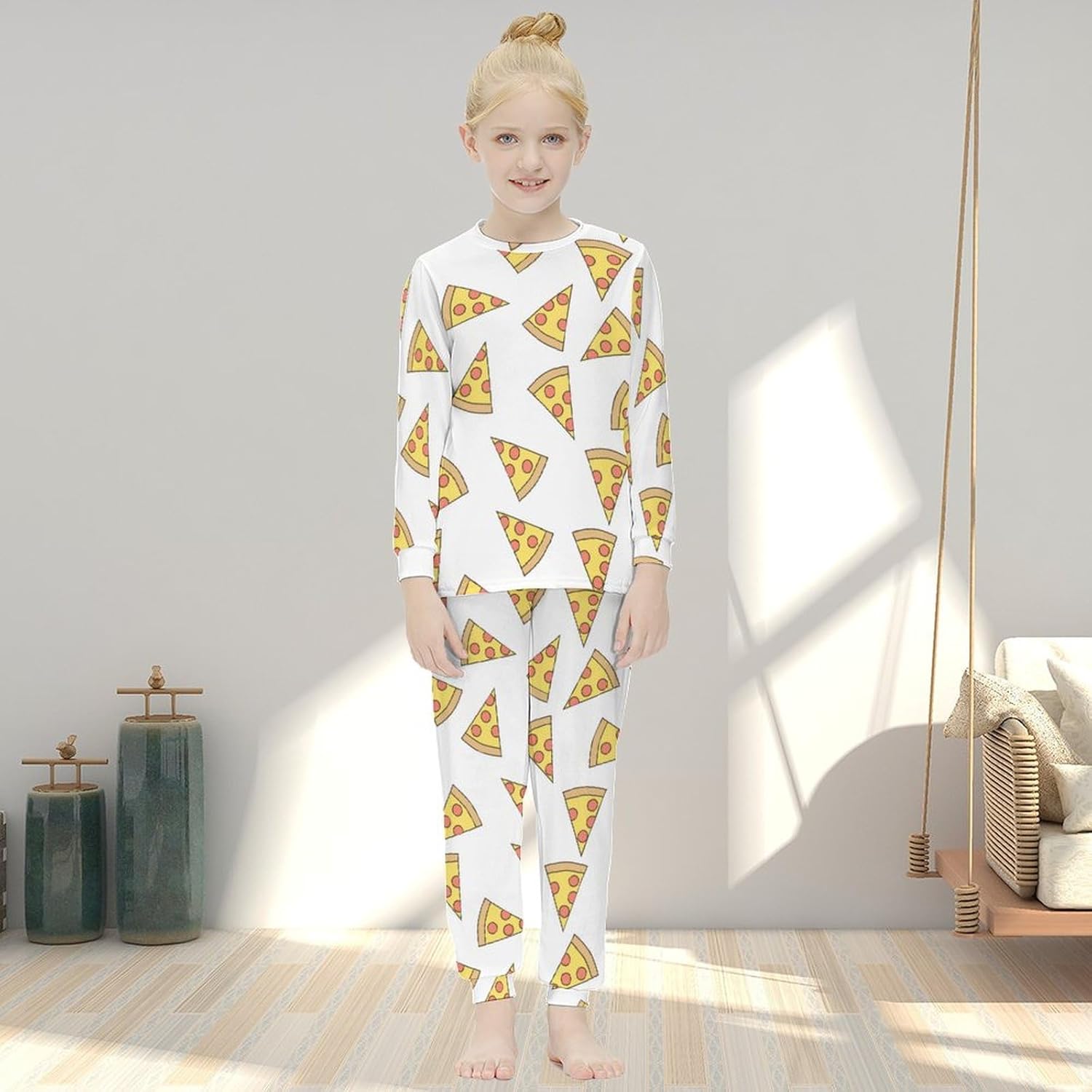 MEIKKO Girls Pajama Set Thermal Sleepwear