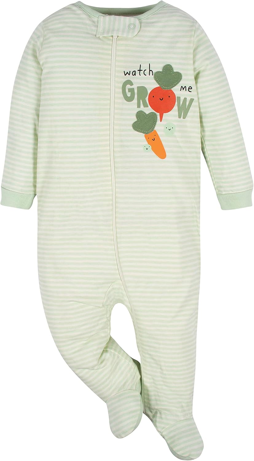 4-Pack Sleep N Play Footies for Newborns Gerber Essential Birthwear