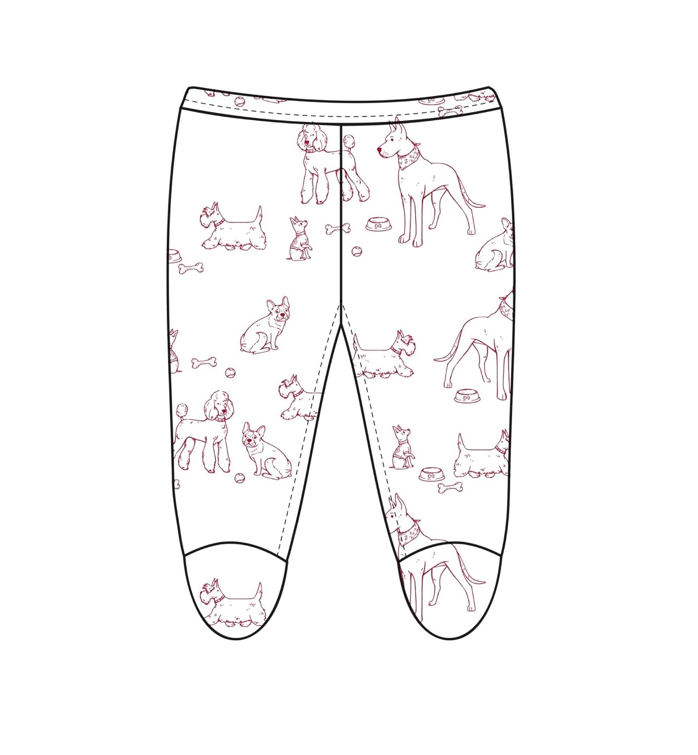 Marcela Cute Dog Bodysuit Pant Set