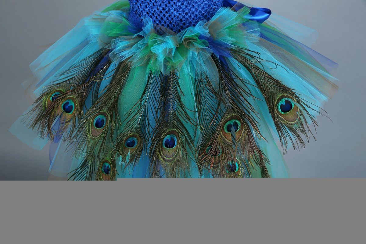 Fancy Peacock Feathers Pageant Tutu Dress for Girl