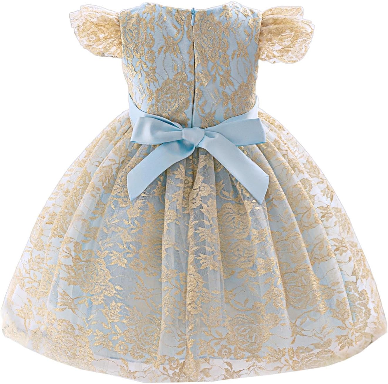 Baby Toddler Tulle Lace Rhombus Pattern Dress