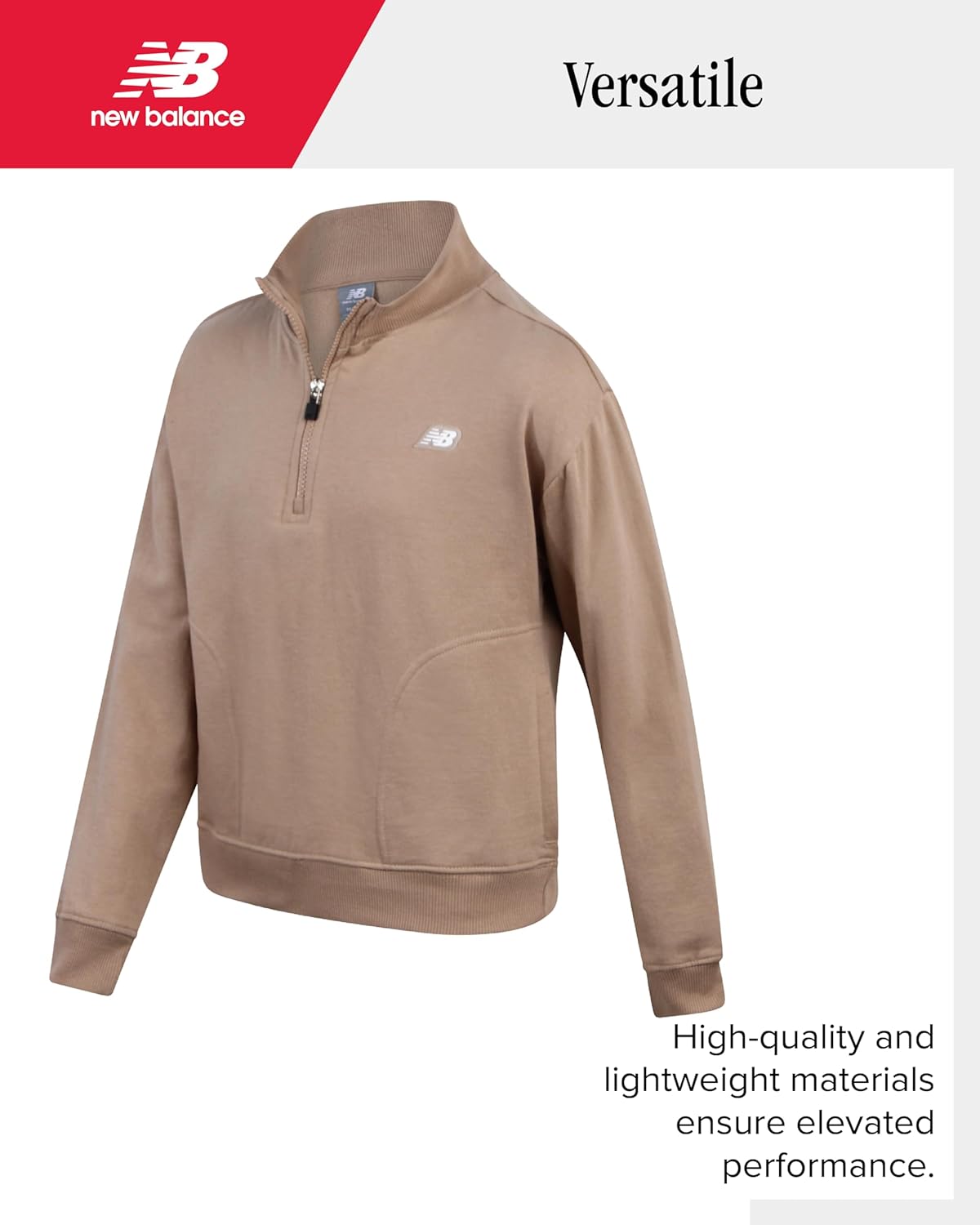 New Balance Girls Performance Fleece Zip Hoodie Cargo Jogger Sweatpants Set