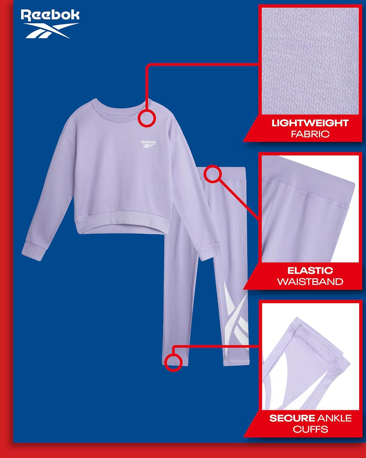 Reebok Girls Sweatsuit Set