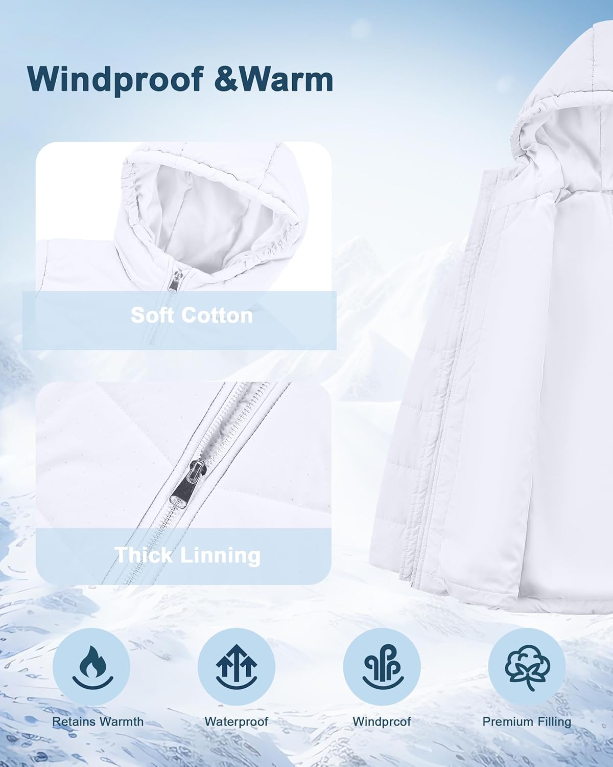 WULFUL Girls Winter Waterproof Parka
