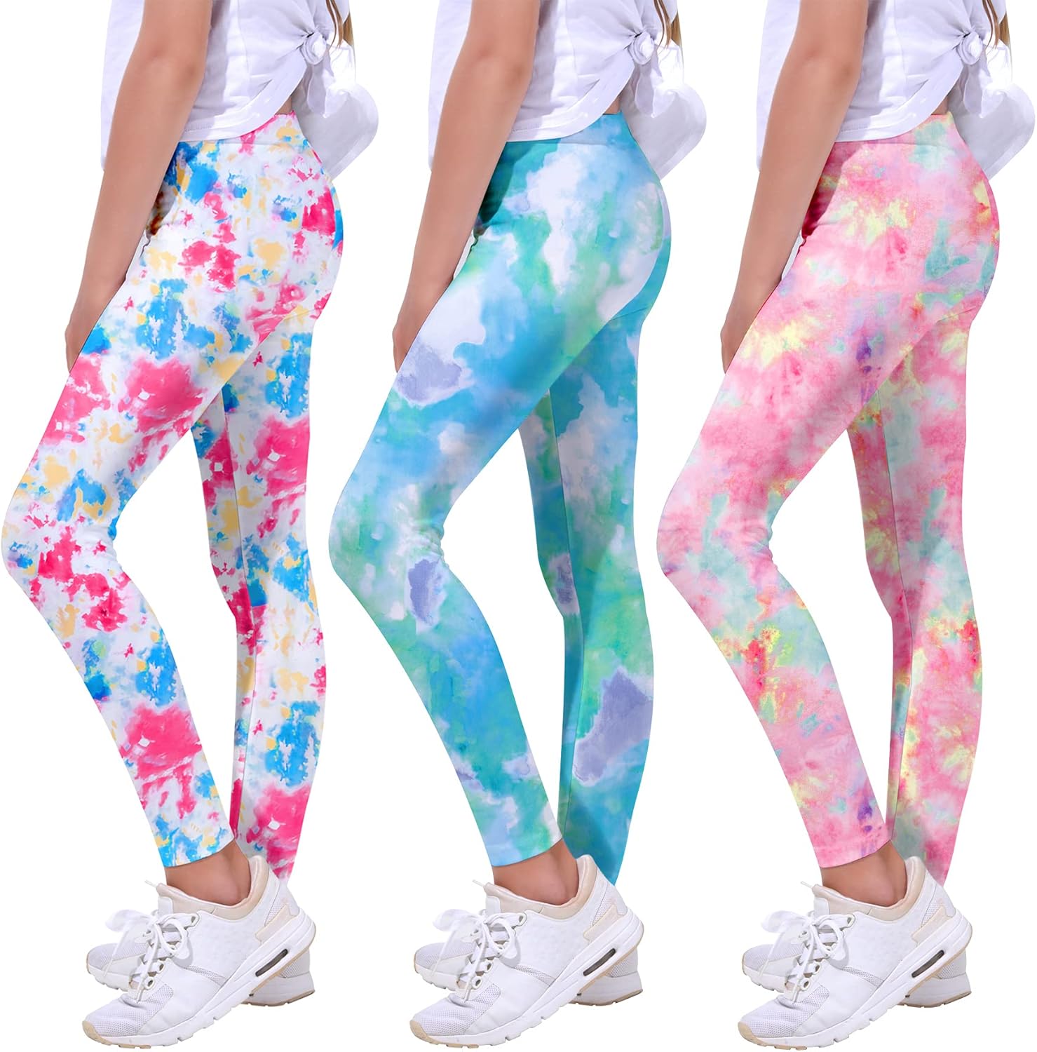 Quedoris Girls Printed Leggings Yoga Pants Multipack Ages 3-13