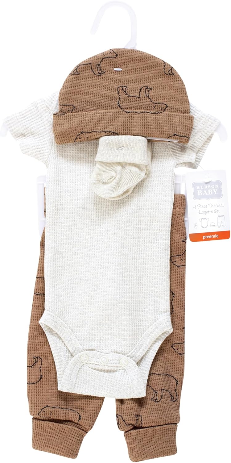 Hudson Baby Unisex Thermal Preemie Layette Set
