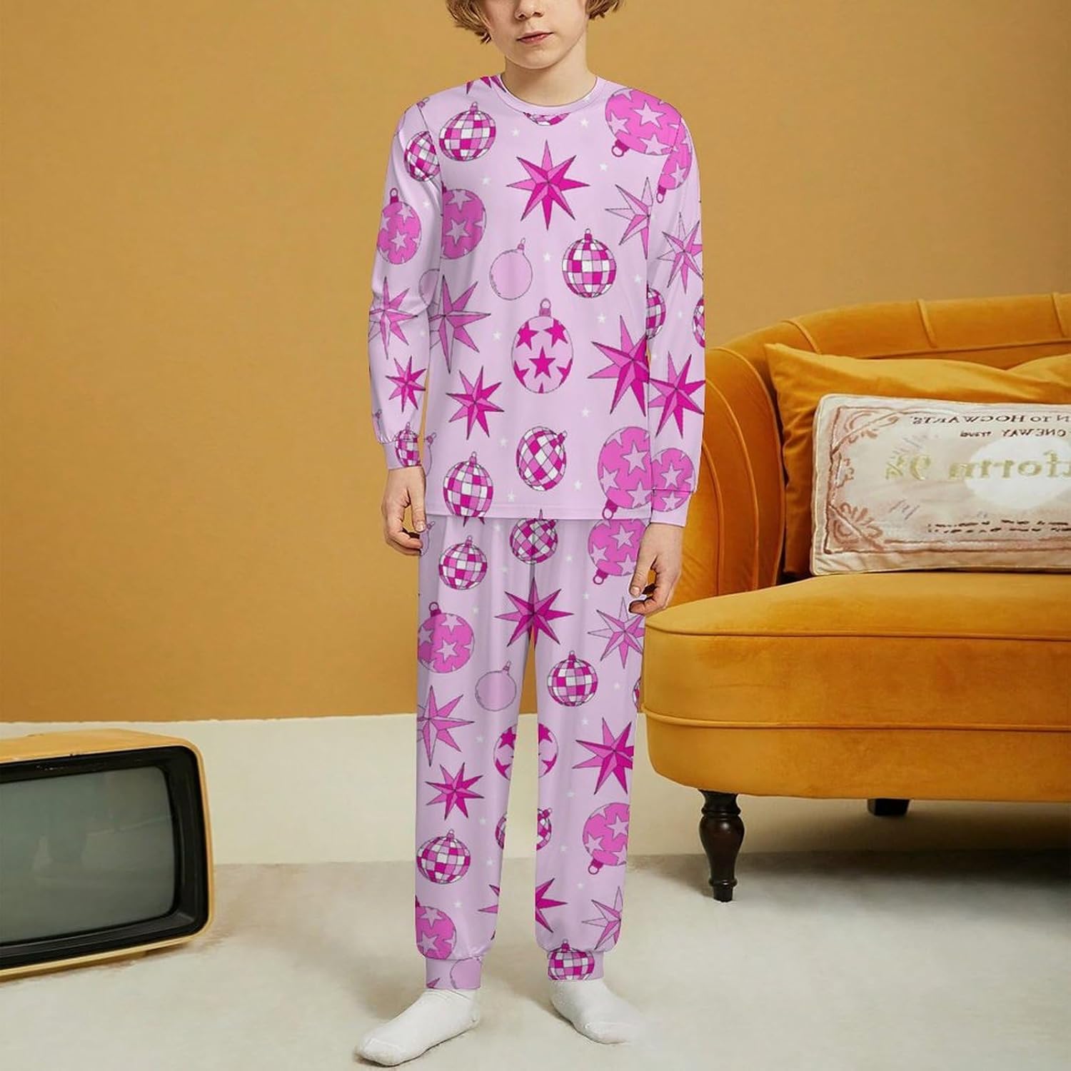 MEIKKO Majestic Pink Thermal Underwear Set Comfortable Base Layer for Kids