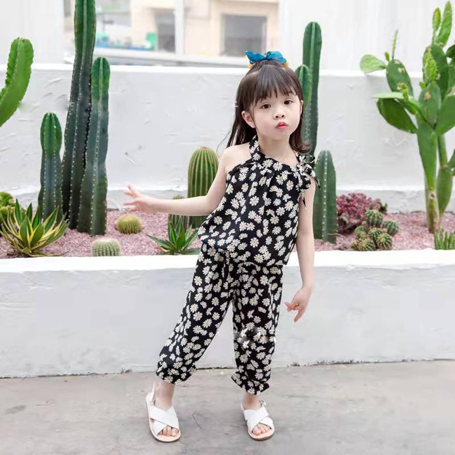 Cute Flower Print Set for Toddlers