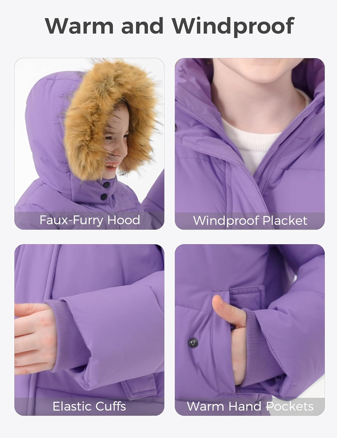 Wantdo Girls Winter Fleece Jacket