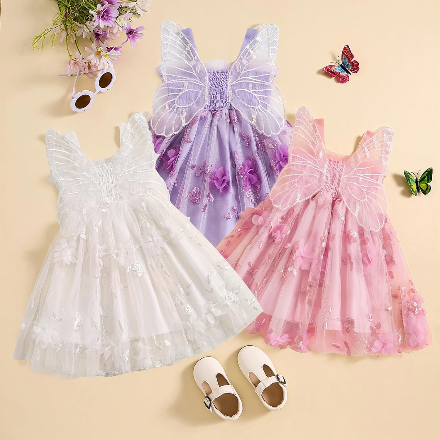 Baby Girls Layered Tulle Wingsagation Tutu Dress