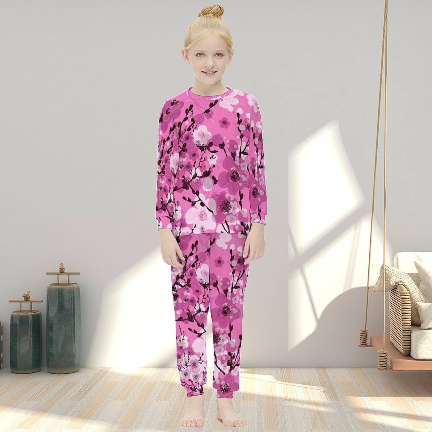 MEIKKO Girls Thermal Pajama Set