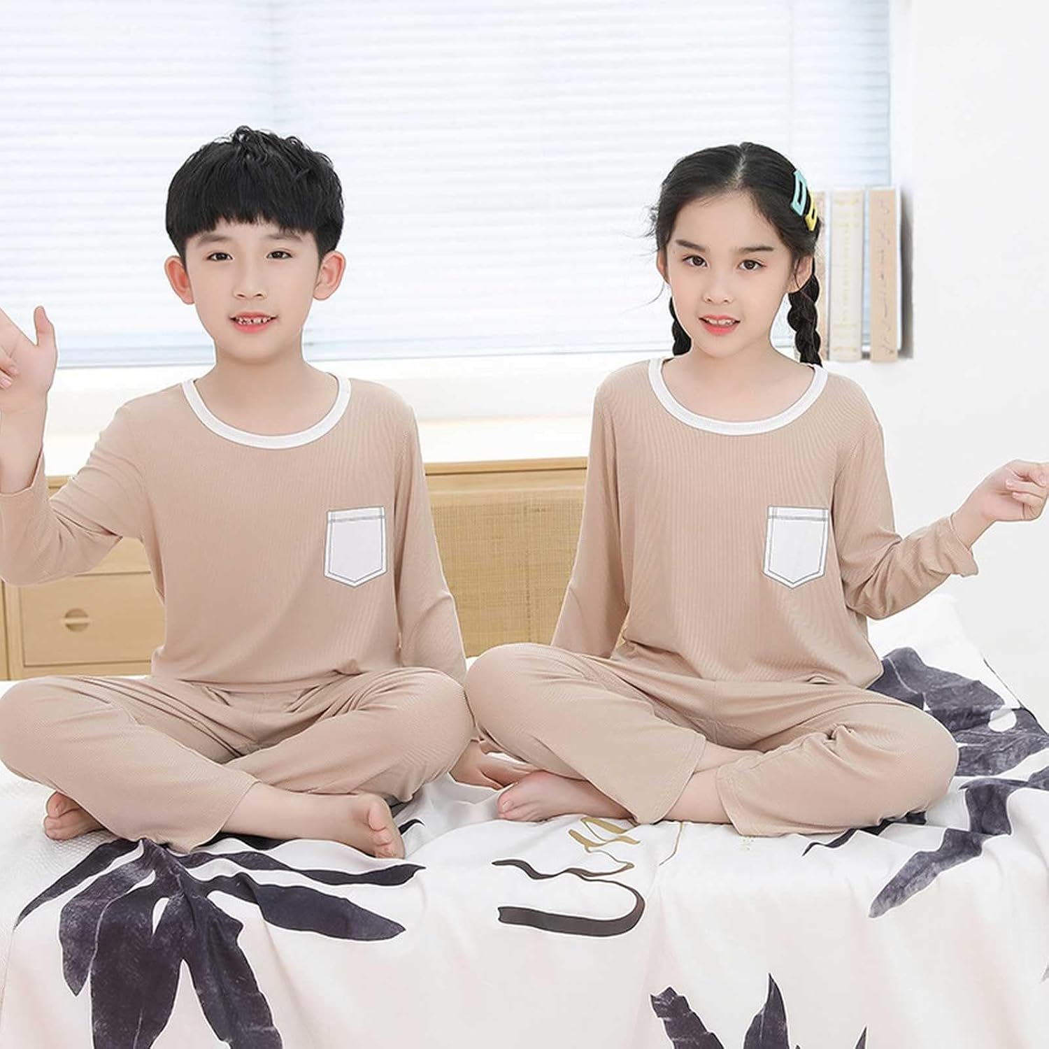 Generic Cute Baby Girl Sleepwear Sets Soft and Stretchable Pajama Outfit