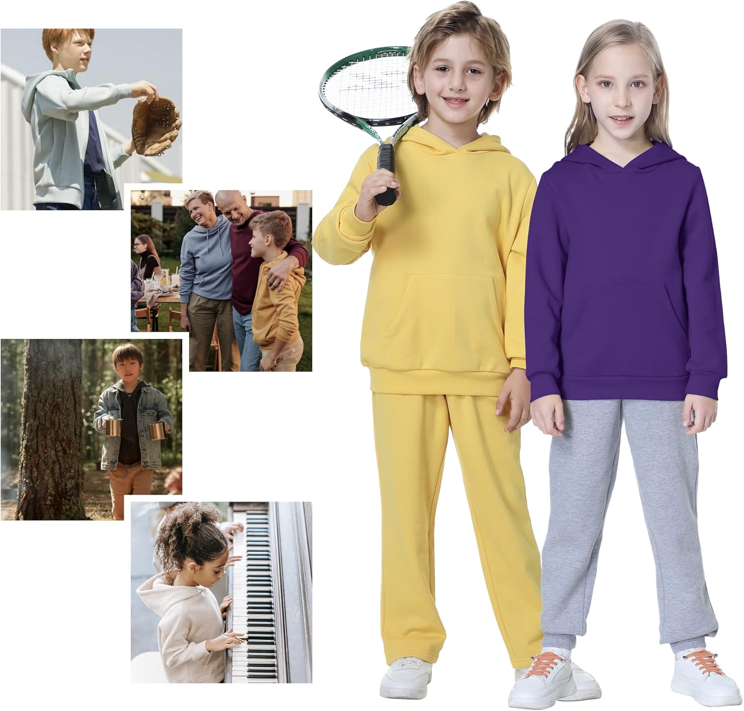 Kid Nation Soft Brushed Fleece Hoodie for Kids 4-12 Years 1