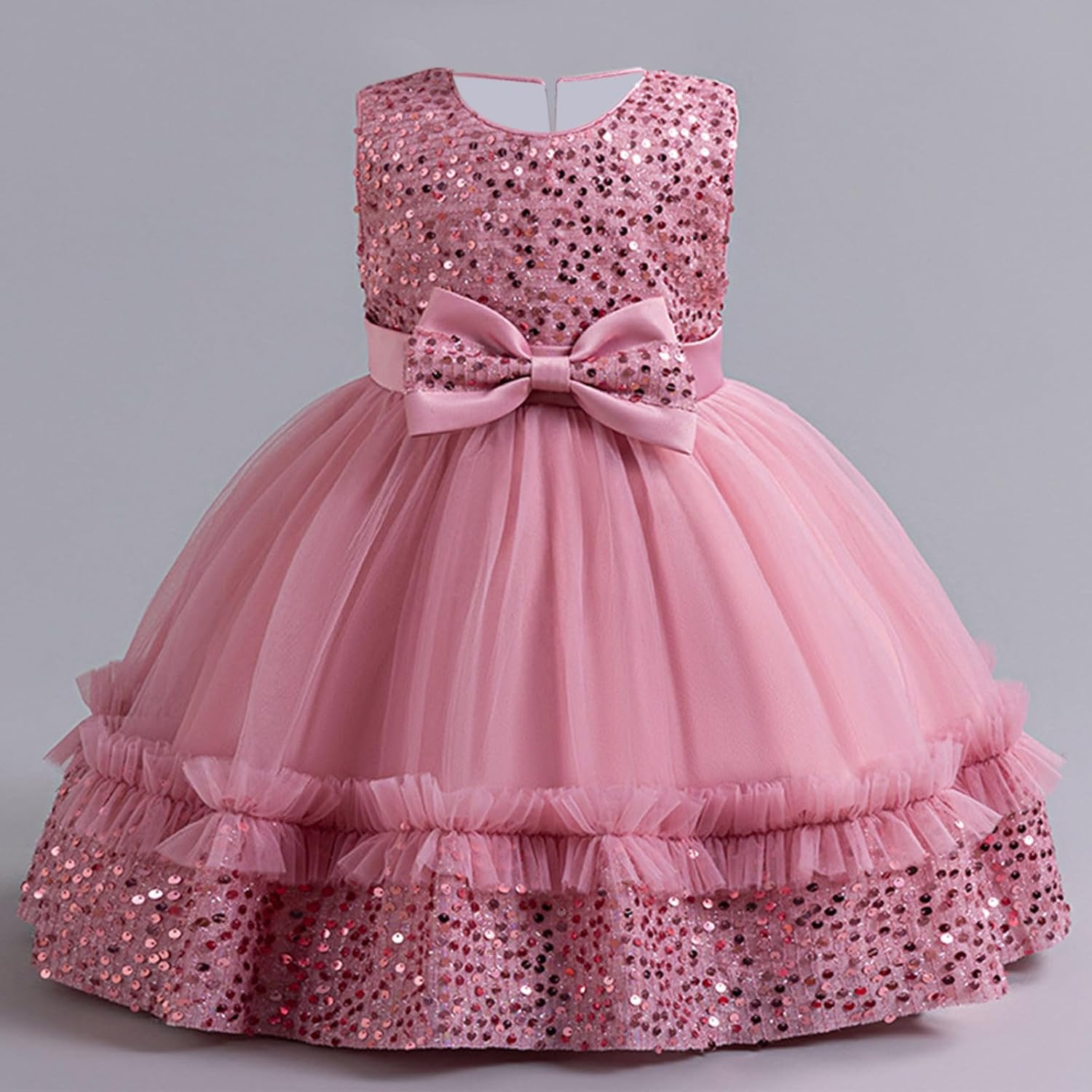 Beessbest Princess Dress for Toddler Girls Sequins Tulle Wedding Party Bridal Occasion