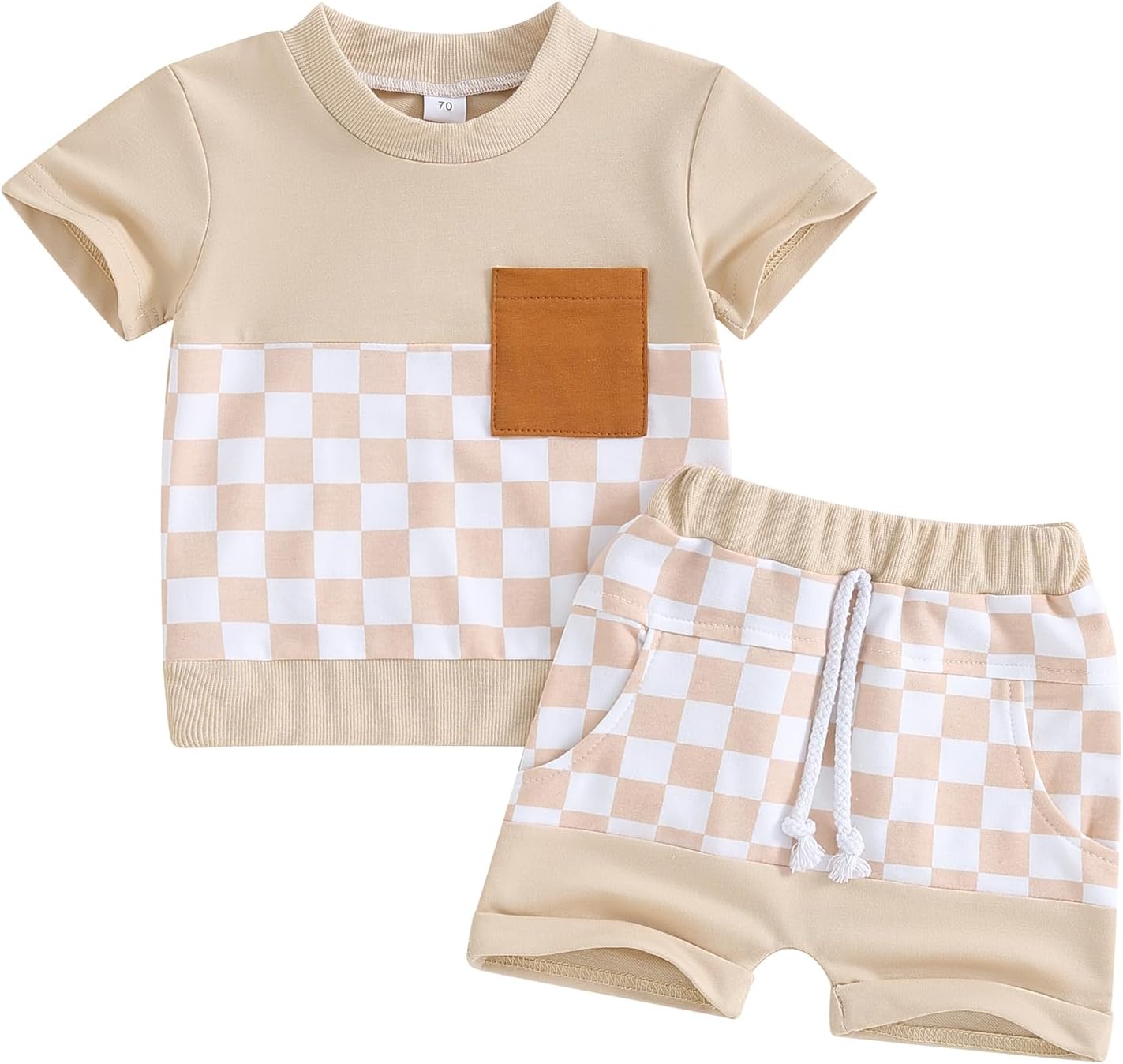 Perfect Checkered Plaid Toddler Outfit Soft Trendy Summer Clothes for Kids
