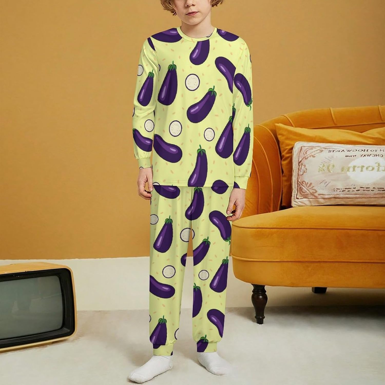 Halloween Thermal Underwear Kids Bat Doodle Long Base Layer Set 4y-14y