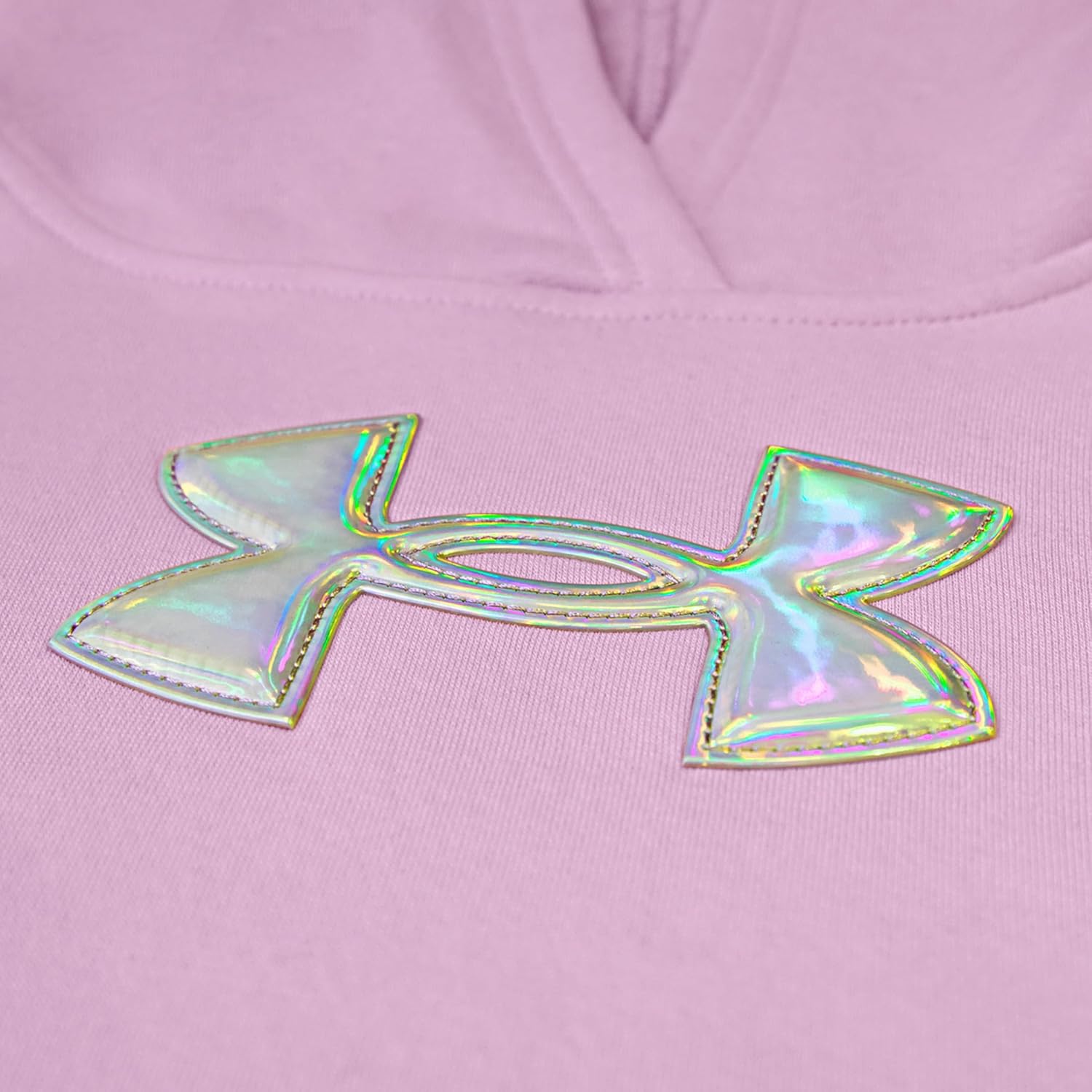 Under Armour Rival Applique Hoodie for Girls 6X Stellar Pink