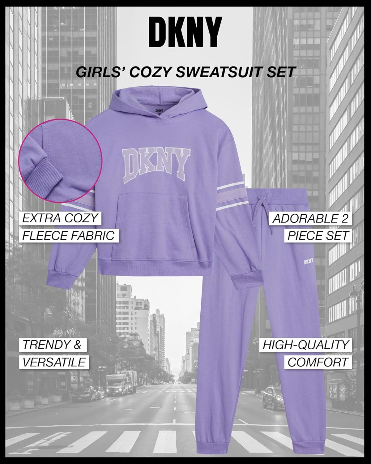 Perfect DKNY Jogger Set for Girls