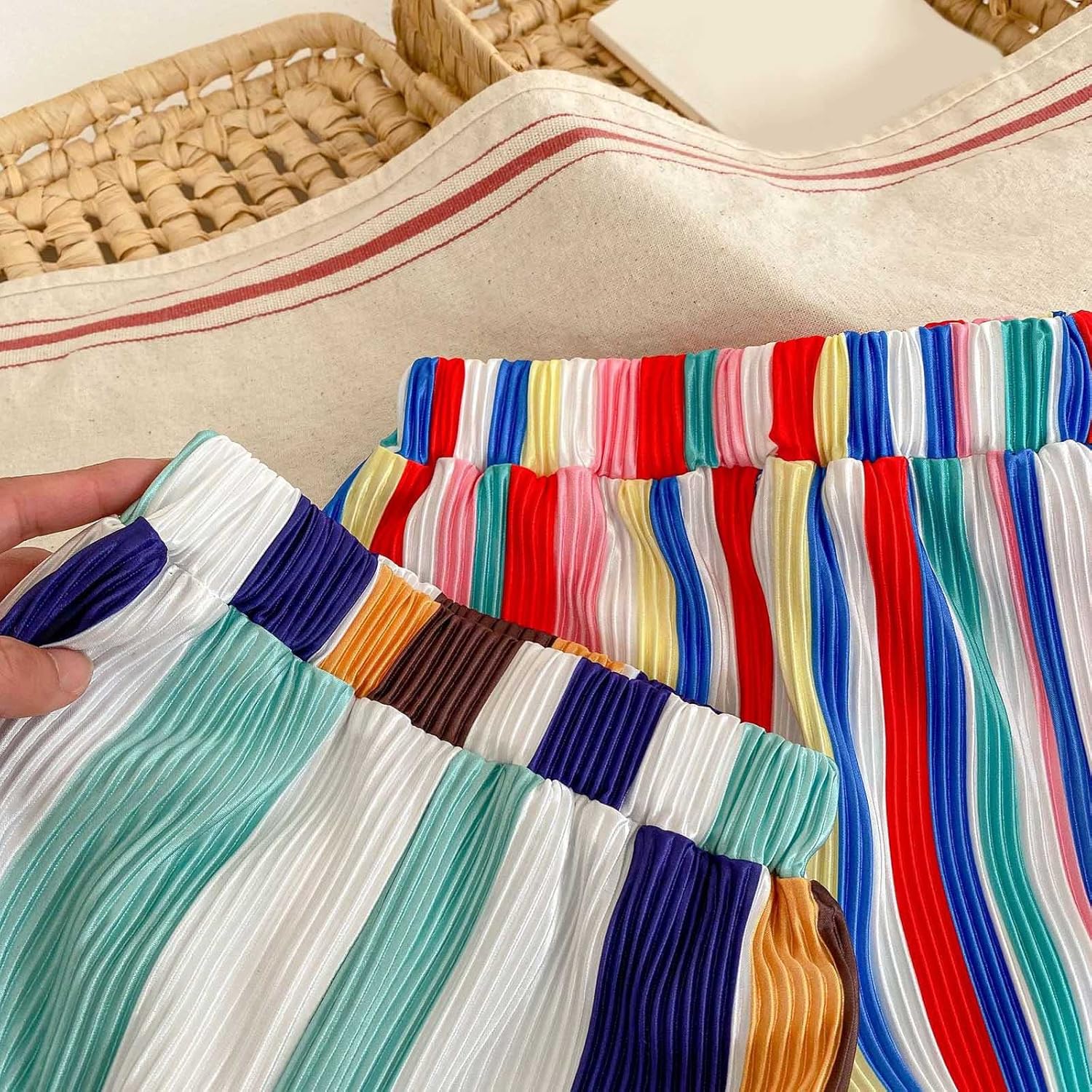 Lykmera Toddler Summer Boys Girls Fashion Striped Prints Pants Trousers for Kids