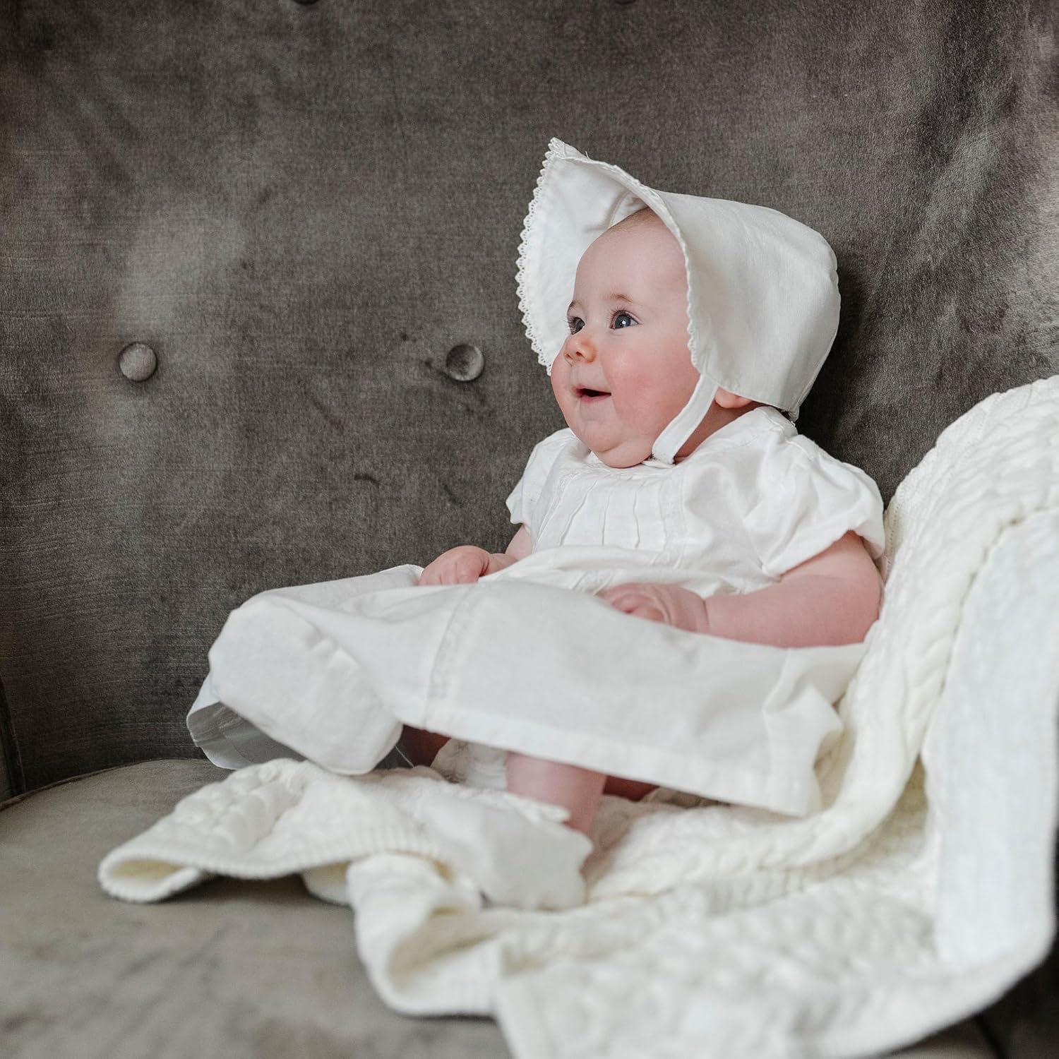 Hope Henry Layette Baby Girl Woven Short Sleeve Dress