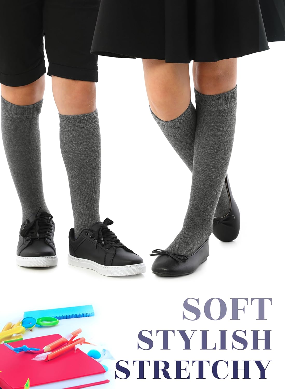 Premium Cotton Knee High Socks for Kids