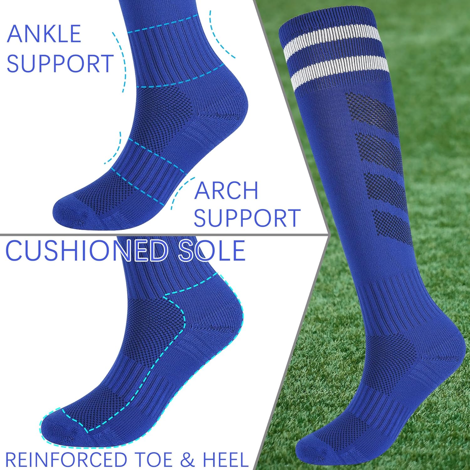 Coziwill Kids Soccer Socks Boys