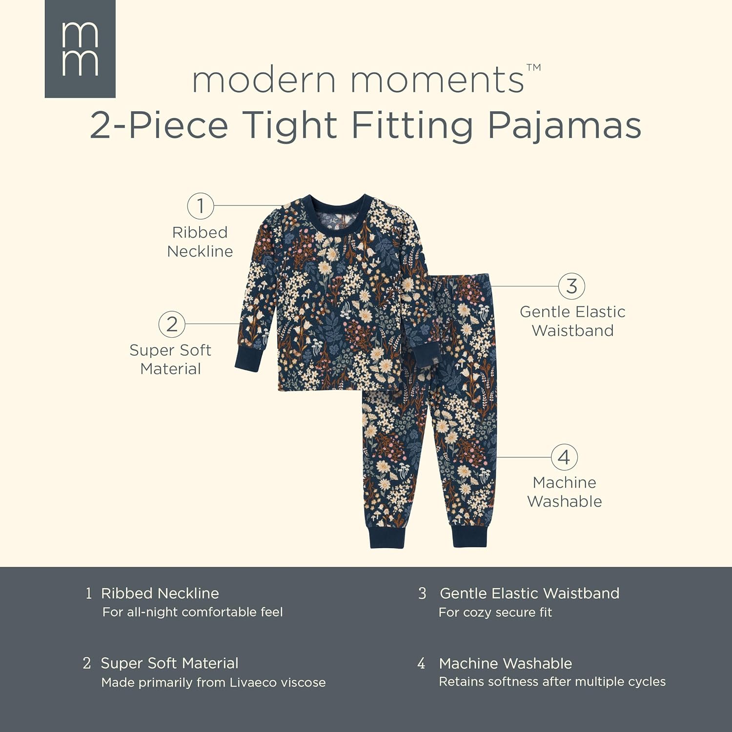 Hawai Lei Modern Moments by Gerber Baby Pajama Set - Snug Fit Soft
